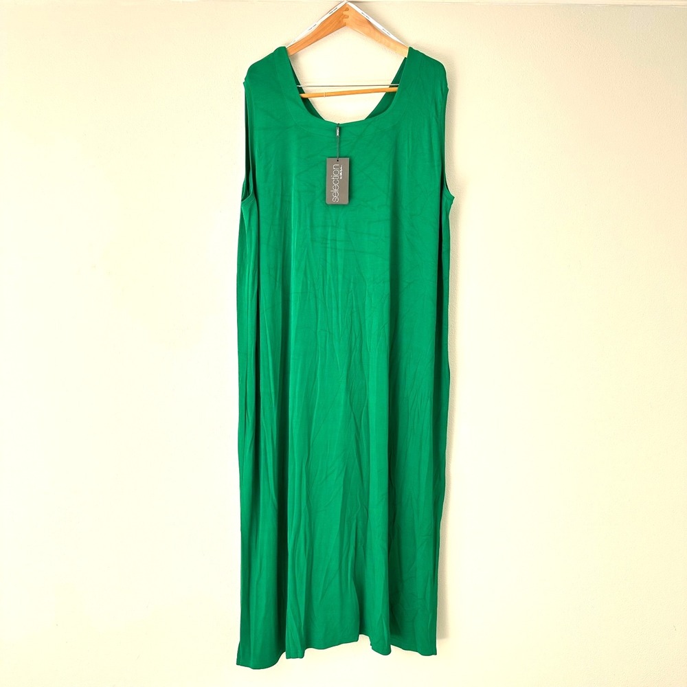 Selection by Ulla Popken Maxi Dress Lounge plus size 24 / 26 Green stretch NEW